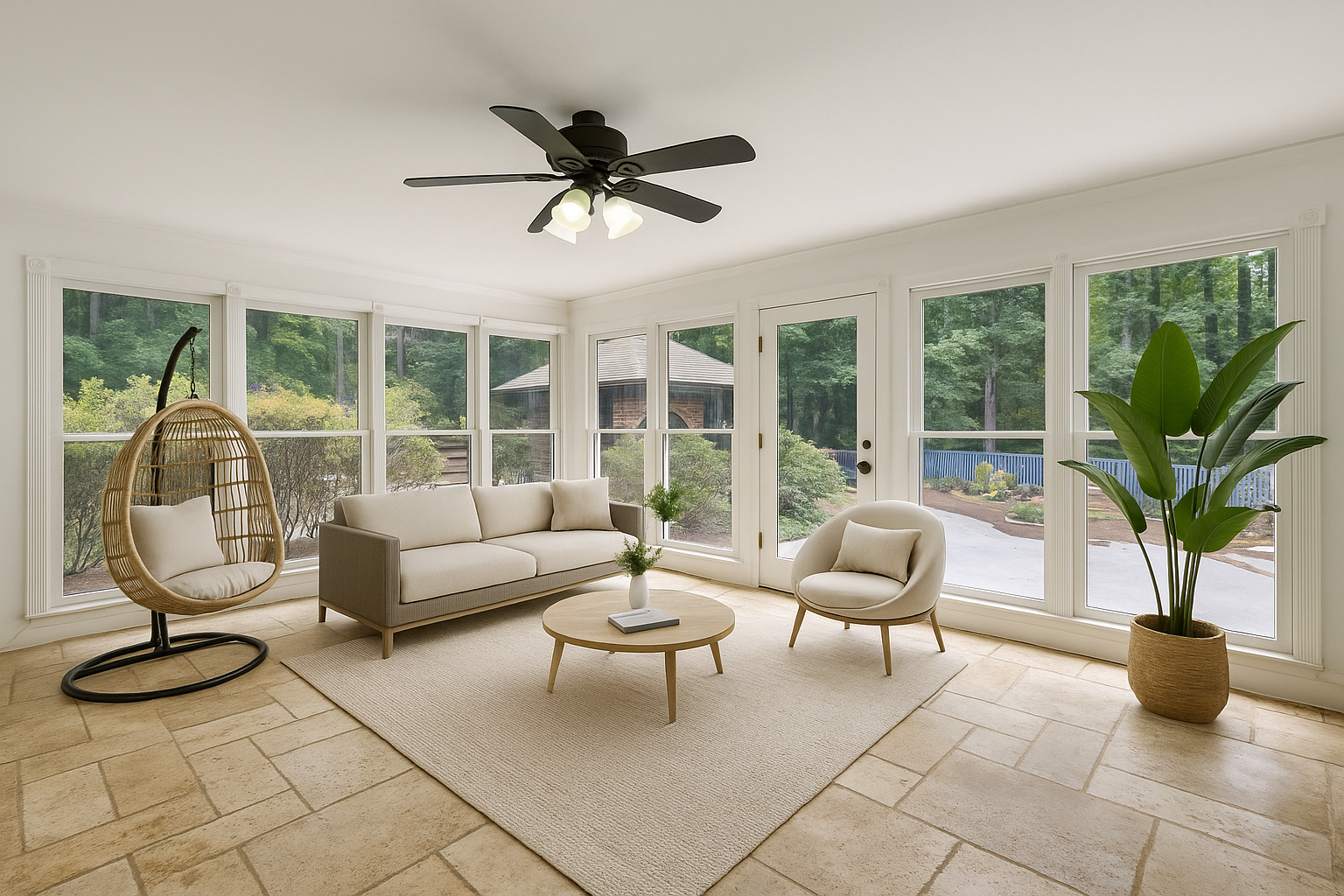 Sunroom Staged